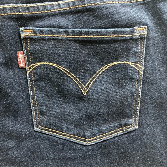 Levi’s Slight Curve Mid Rise Slim Dark Denim Jeans - Picture 6 of 11